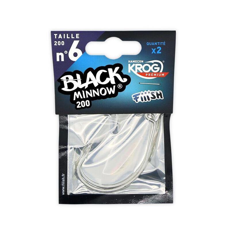 Fiiish Black Minnow No6 Hooks Krog Premium 40lbs class